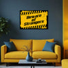 Safety Warning Poster | Caution Sign for Home, Office, School, Shops & Workplaces | Bold Yellow–Black Security Awareness Wall Sign