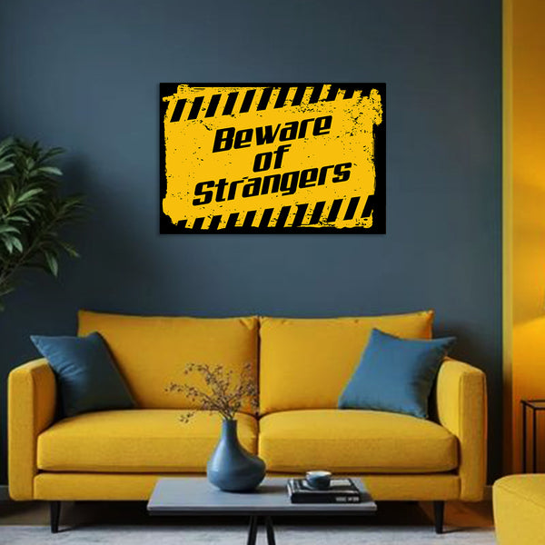 Safety Warning Poster | Caution Sign for Home, Office, School, Shops & Workplaces | Bold Yellow–Black Security Awareness Wall Sign