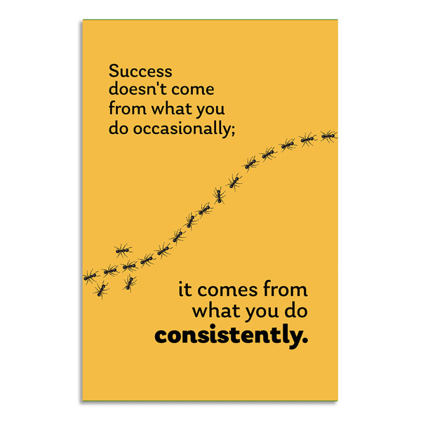 Motivational Consistency Poster for Office, Students & Workspaces | Inspirational Wall Art for Focus, Discipline & Daily Productivity