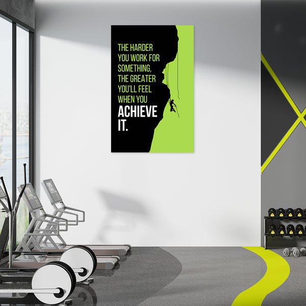 Motivational Wall Poster for Office, Home & Study Rooms | Feel When You Achieve It” Inspirational Quote Art for Success & Daily Productivity