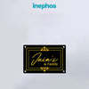 Black & Gold Name Plate | Luxury Acrylic Signage for Home Entrance or Flat