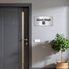 Brushed Silver Finish Name Plate | Minimal Modern Wall Decor With Black & White Personalization For Flat Or Office Entry