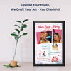 Customized Love Story Photo Frame | Personalised Couple Timeline Photo Frame with Names, Dates & Photos | Custom Anniversary & Wedding Gift Wall Frame