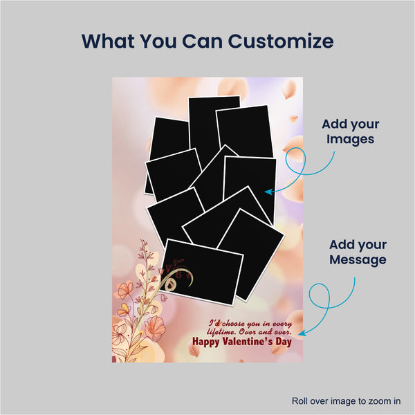 Personalized Couple Photo Frame with Love Collage | Custom Romantic Photo Frame for Valentine, Anniversary & Wedding Gift | Premium PVC Frame