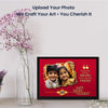 Personalized Raksha Bandhan Photo Frame for Siblings | Custom Gift for Brother & Sister | Red Festival-Themed Wall Decor