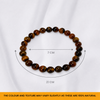 Tiger Eye Stone Bracelet for Men & Women | Natural Tiger Eye Crystal Beads | Good Luck, Confidence & Positive Energy | Stretchable Crystal Bracelet