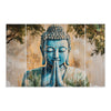 Golden Aura Buddha Multi Frame Vinyl Painting | Calm & Peaceful Wall Art For Home, Living Room, Meditation Space