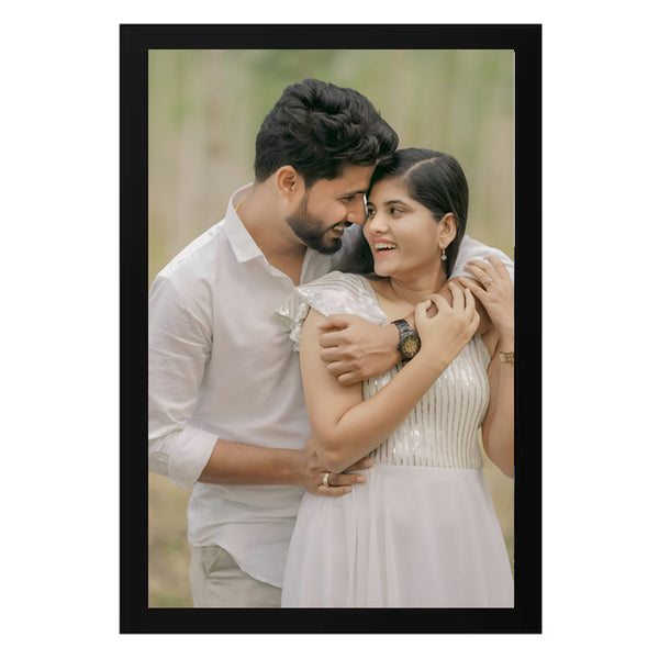Personalized Couple Photo Frame with Custom Print | Romantic Portrait Picture Frame for Home Décor | Perfect Gift for Anniversary, Wedding & Special Moments