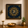 Golden Om Mandala Acrylic Photo Frame | Premium Spiritual Wall Decor | Elegant Om Wall Frame for Home, Office & Pooja Room