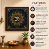 Golden Om Mandala Acrylic Photo Frame | Premium Spiritual Wall Decor | Elegant Om Wall Frame for Home, Office & Pooja Room