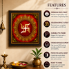 Swastik Mandala Acrylic Photo Frame | Premium Hindu Spiritual Wall Decor | Auspicious Wall Frame for Home, Office & Pooja Room