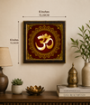 Golden Om Mandala Acrylic Photo Frame | Premium Hindu Spiritual Wall Decor | Sacred Om Wall Frame for Home, Office & Pooja Room