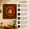 Golden Lord Ganesha Acrylic Photo Frame | Premium Ganpati Wall Decor | Spiritual Wall Frame for Home, Office & Pooja Room