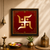 Golden Swastik Acrylic Photo Frame | Premium Swastik Wall Decor | Auspicious Hindu Symbol for Home, Office & Pooja Room
