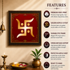 Golden Swastik Acrylic Photo Frame | Premium Swastik Wall Decor | Auspicious Hindu Symbol for Home, Office & Pooja Room