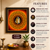 Premium Golden Lord Ganesha Wooden Photo Frame | Spiritual Mandala Wall Decor | Vastu Home & Office Decoration