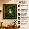 Premium Lord Ganesha Om Namah Shivaya Wooden Photo Frame | Sacred Green Mandala Wall Decor | Vastu Home & Office Decoration