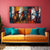Colorful Essence-Abstract Faces in Vivid Hues Premium Canvas Painting for Living Room, Bedroom, Office, Hotels, Drawing Room