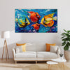 Vibrant Aquatic Life Fishes Premium Canvas Painting for Living Room, Bedroom, Office, Hotels, Drawing Room