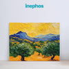 Sunlit Mediterranean Landscape Premium Canvas Painting for Living Room, Bedroom, Office, Hotels, Drawing Room