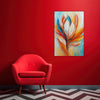 Vibrant Abstract Floral Burst Premium Canvas Painting for Living Room, Bedroom, Office, Hotels, Drawing Room