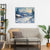 Serene Winter Village Premium Canvas Painting for Living Room, Bedroom, Office, Hotels, Drawing Room