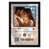 Customized Photo Frame with Song QR Code | Personalized Spotify Music Plaque with Picture & Scanable Code for Romantic Gifts & Home Decor