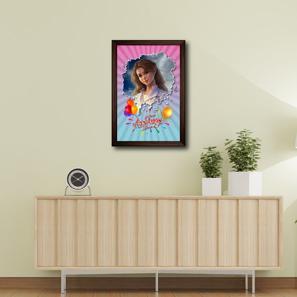 Customized Anniversary Photo Frame | Personalized Canvas Vinyl Wall Art with Image for Home Decor & Gifts