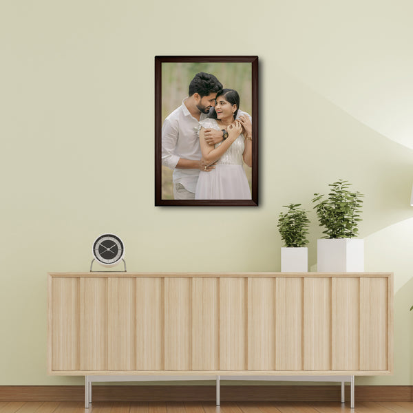 Personalized Couple Photo Frame with Custom Print | Romantic Portrait Picture Frame for Home Décor | Perfect Gift for Anniversary, Wedding & Special Moments