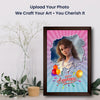Customized Anniversary Photo Frame | Personalized Canvas Vinyl Wall Art with Image for Home Decor & Gifts
