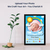 Custom Baby Birth Details Photo Frame with Name, Date & Picture | Cute Gift for Newborns & Kids Room Decor