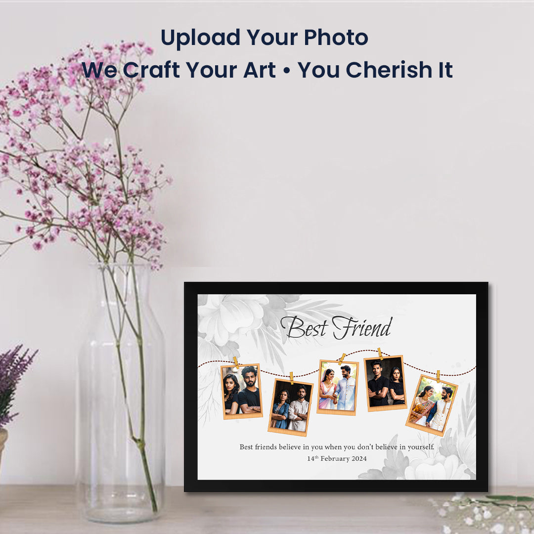 Friend Photo Frame Message Personalized Best Friend Photo Frame – Custom Friendship Gift with ...
