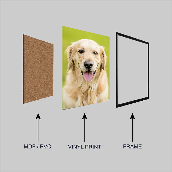 Personalized Pet Photo Frame & Custom Pet Portrait Wall Art | Turn Your Pet's Picture into a Beautiful Framed Memory | Perfect Gift for Dog & Cat Parents