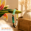 AstroZiva Dhan Yog Crystal Bracelet for Men & Women | Citrine, Tiger Eye, Green Jade, Green Aventurine, Sphatik, Pyrite & Hematite Crystals | Wealth, Good Luck & Positive Energy | Stretchable Crystal Bracelet