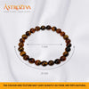 AstroZiva Tiger Eye Stone Bracelet for Men & Women | Natural Tiger Eye Crystal Beads | Good Luck, Confidence & Positive Energy | Stretchable Crystal Bracelet