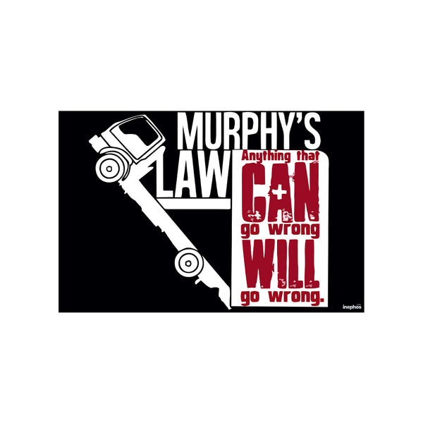 Murphy’s Law Wall Poster | Anything That Can Go Wrong Will Go Wrong Poster | Funny Wall Art for Office, Garage & Workstation