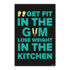 Get Fit in the Gym Stay Strong in Life Quote Poster | Motivational Gym Wall Art for Workout Rooms, Fitness Studios, and Home Gyms