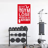 Get Fit in the Gym, Lose Weight in the Kitchen | Bold Fitness Motivation Poster for Gym, Workout Room, Diet Zone & Home Decor