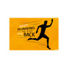 Keep Running and Never Look Back | Motivational Wall Poster for Gym, Office, or Home | Bold Orange Runner Art