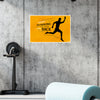 Keep Running and Never Look Back | Motivational Wall Poster for Gym, Office, or Home | Bold Orange Runner Art