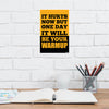 It Hurts Now But One Day It Will Be Your Warmup | Gym Motivation Poster | Vinyl Wall Art for Workout Spaces & Fitness Rooms