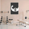 Yes You Can | Motivational Muscle Arm Poster for Fitness, Gym, and Study Spaces | Bold Black & White Wall Art for Daily Inspiration