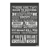 Two Rules to Success Motivational Poster | Black & White Inspirational Quote Wall Art | Office & Home Study Room Decor