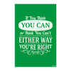 If You Think You Can | Motivational Wall Art for Office & Home | Inspirational Quote Poster for Gym, Study Room & Workspaces
