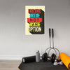 Failure Is Not an Option | Bold Motivational Quote Poster for Study Room & Gym | Colorful Wall Art for Office or Classroom Decor