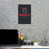 Innovate or Die | Bold Minimal Quote Poster for Startups, Entrepreneurs & Workspaces | Black and Red Motivational Wall Art for Creative Thinkers