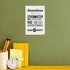 Now or Never | Bold Motivational Quote Poster for Office & Study Room | Black & White Inspirational Wall Art