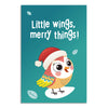 Cute Christmas Owl Poster for Kids | Adorable Santa Hat Owl Illustration | Nursery, Playroom, Classroom & Festive Home Décor