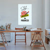 Funny Office Poster | Quirky Brain Cartoon Wall Art for Work Desk, Study Room, Students, Coders, Creatives & Productivity Spaces