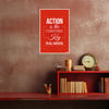 Motivational Wall Art | Action Is the Key to All Success Poster | Inspirational Quote Print for Office | Home | Study Room